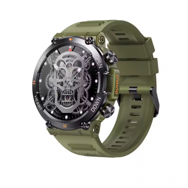 CEAS Smart MEVADEN HD, Apel Bluetooth, Monitorizare Fitness și Cardiacă Compatibil Android și iOS, Army Green