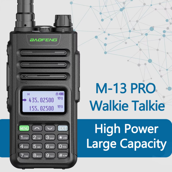 Statie Portabila Walkie Talkie Baofeng M-13 Pro Tip de Frecvență de Copiere Wireless, Încărcător Tip-C