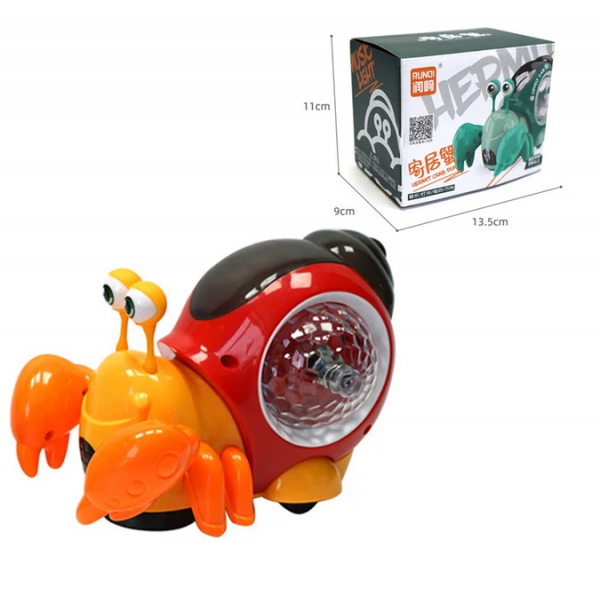 Crab dansator Interactiv pentru copii, lumini colorate si muzica, de la 0 ani Crab dansator Interactiv pentru copii, lumini colorate si muzica, de la 0 ani