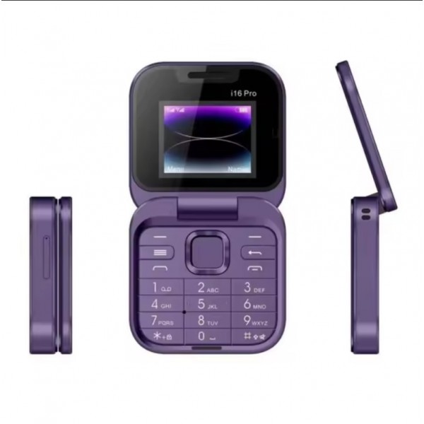 Telefon pliabil i16Pro, Copii, Înregistrare automată a apelurilor, FM, Dual SIM, MOV Telefon pliabil i16Pro, Copii, Înregistrare automată a apelurilor, FM, Dual SIM, MOV